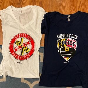 Paramedic/Police Support Tees, Bundle of 2